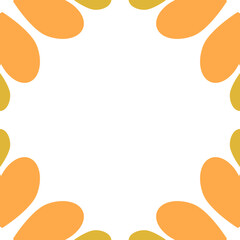 beautiful flower petal frame decoration