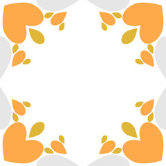 beautiful flower petal frame decoration