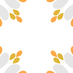 beautiful flower petal frame decoration