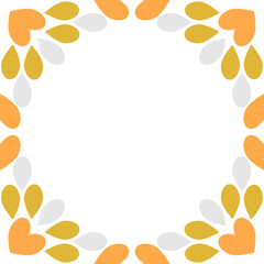 beautiful flower petal frame decoration