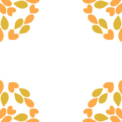 beautiful flower petal frame decoration