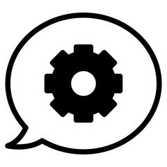 Technical support , chat with gear icon