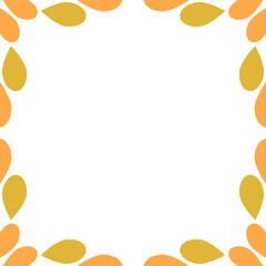 beautiful flower petal frame decoration