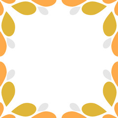 beautiful flower petal frame decoration