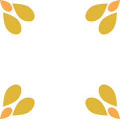 beautiful flower petal frame decoration