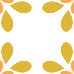 beautiful flower petal frame decoration