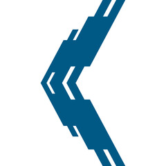 Blue Futuristic Arrow