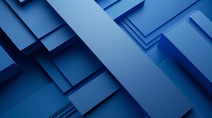 Fototapeta premium A visually striking 3D composition of abstract geometry in Pantone emphasizing minimalism and clean design lines