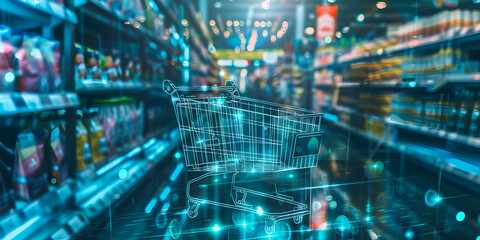 Obraz premium Retail Technology Specialist in Smart Shopping Solutions, Data Analyst Expert in Consumer Behavior Analytics