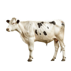 a cow as element in isolated white background