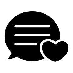 Chat bubbles with heart icon