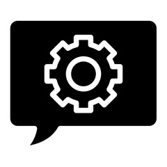 Technical support , chat with gear icon