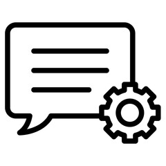 Technical support , chat with gear icon