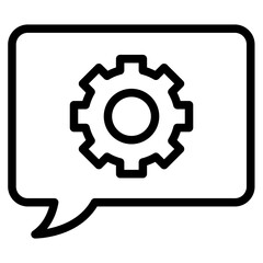 Technical support , chat with gear icon