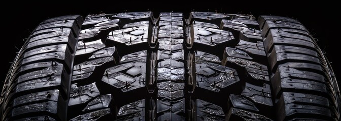 tire texture with a black background