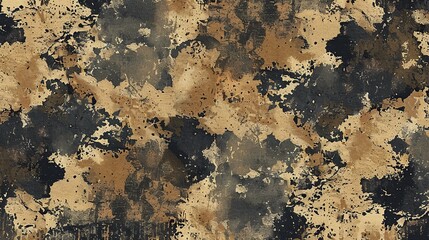 Geometric camouflage texture seamless pattern. Abstract modern military camo endless background