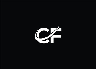 CF  creative modren logo design and letter logo