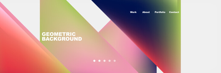 Obraz premium Triangle minimal web site page background design. Vector Illustration For Wallpaper, Banner, Background, Card, Book Illustration, landing page