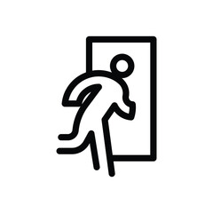 emergency door outline icon pixel perfect vector design good for website and mobile app