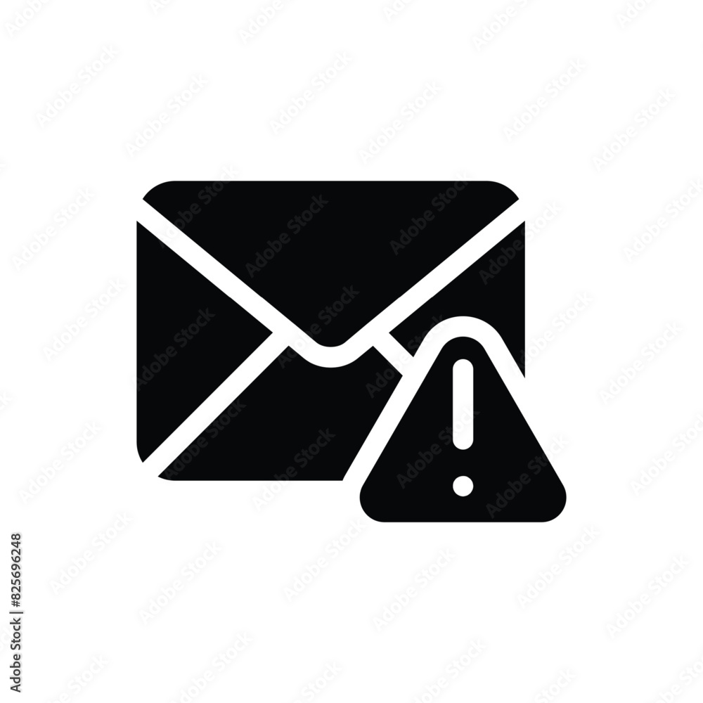 Poster emergency message solid black icon vector design good for website and mobile app