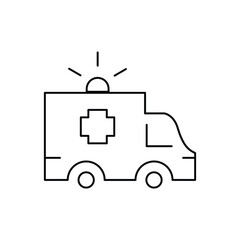 ambulance thin outline icon vector design good for website and mobile app