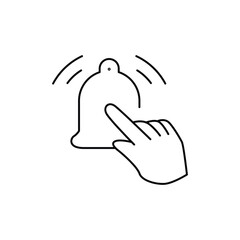 touch the emergency alarm thin outline icon vector design good for website and mobile app
