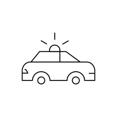 police car thin outline icon vector design good for website and mobile app
