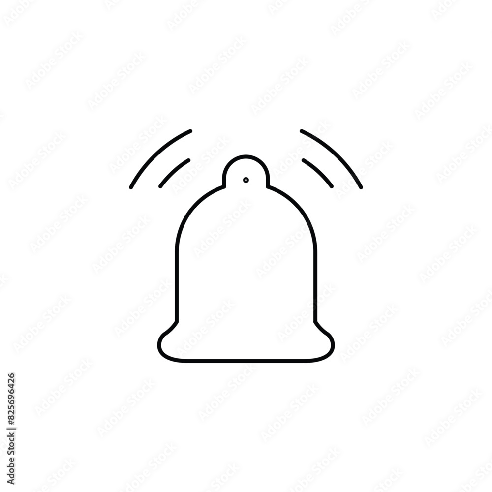 Aufkleber bell thin outline icon vector design good for website and mobile app