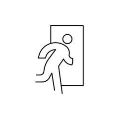 emergency door thin outline icon vector design good for website and mobile app