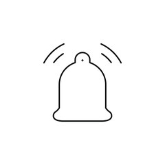 bell thin outline icon vector design good for website and mobile app