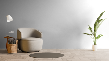a chair and a table in a room