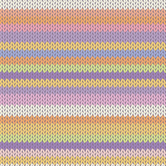 Knitted stripes seamless pattern. Fabric imitation vector background. Flat style knit wallpaper. Cute design for gift wrap, paper, textile