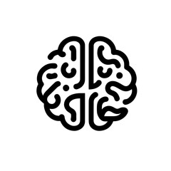 silhouette icon brain vector SVG
