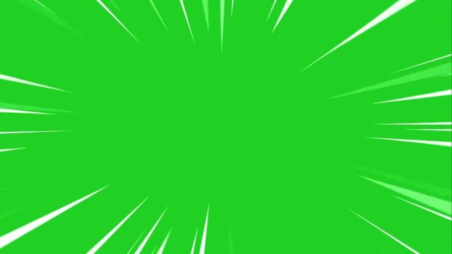 Anime Running lines green screen, comic speed lines