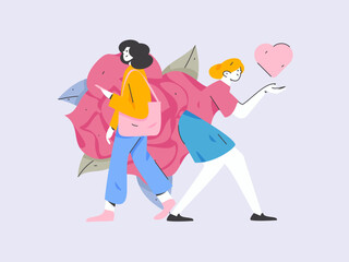 3.12 International Women's Day professional women flat character vector concept operation hand drawn illustration
