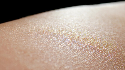 Dive into the mesmerizing world of arm surface skin, where tiny ridges and creases create a...