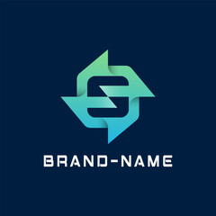 Letter S logo design vector template.