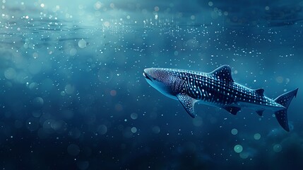 Naklejka premium whale shark on a surface