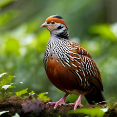 Fototapeta premium Ferruginous Partridge multi color bird