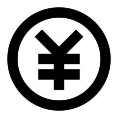 korean coin yen line icon button for ui