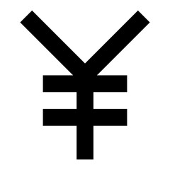 korean yen line icon button for ui
