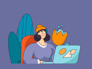 3.12 International Women's Day professional women flat character vector concept operation hand drawn illustration
