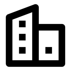 Office building line icon button for ui