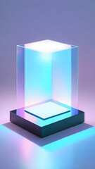 Summer with hologram light background and blank for placing product