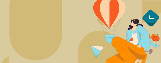 3.12 International Women's Day professional women flat character vector concept operation hand drawn illustration
