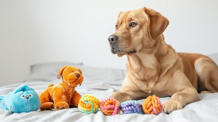 Canine toy for pets separated on a white backdrop