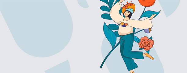 3.12 International Women's Day professional women flat character vector concept operation hand drawn illustration
