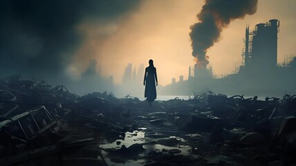 Pollution's Toll on Nature (air pollution/save nature/save environment)