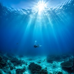 Fototapeta premium underwater scene with reef