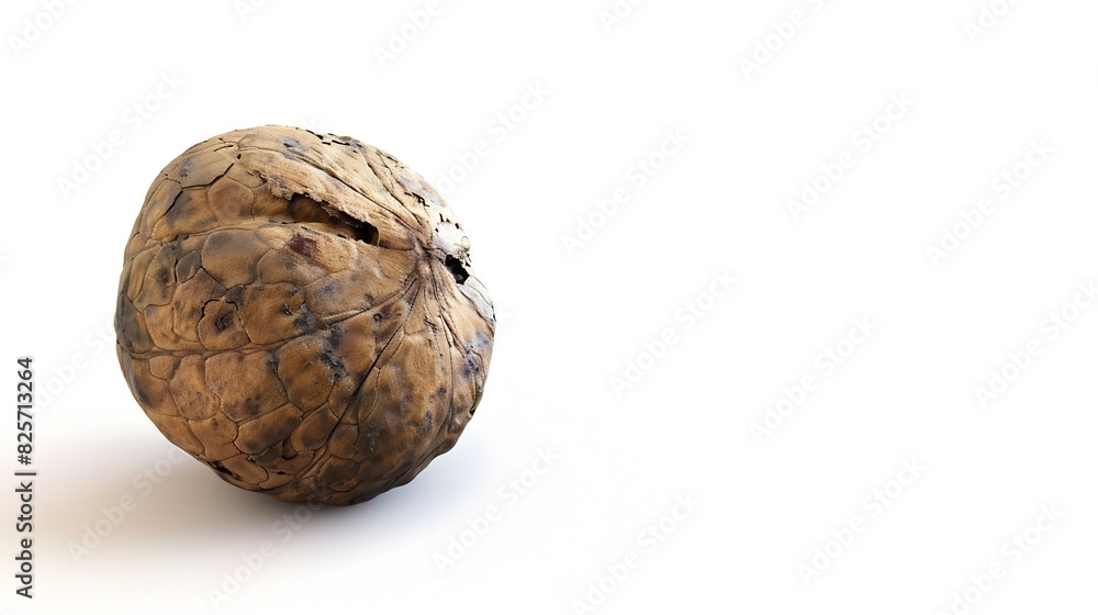 Poster single delicious walnut isolated on white background : generative ai